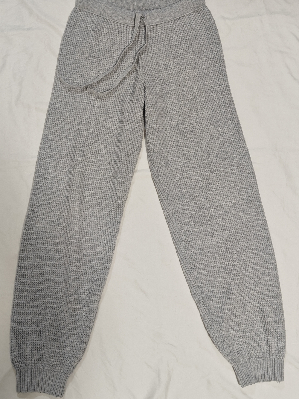 Aerie Gray Knit Waffle Lounge Pants